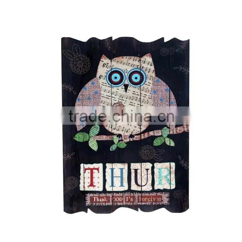 2016 Hot Selling Funny Animal Wooden Wall Printing