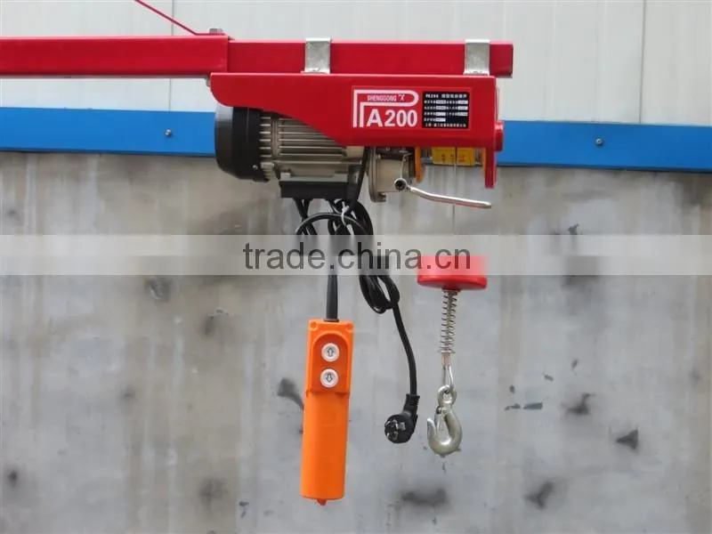 PA1000 small electric hoist with remote control
