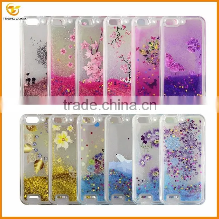 china supplier glitter liquid case for Alcatel pop 3 5.5