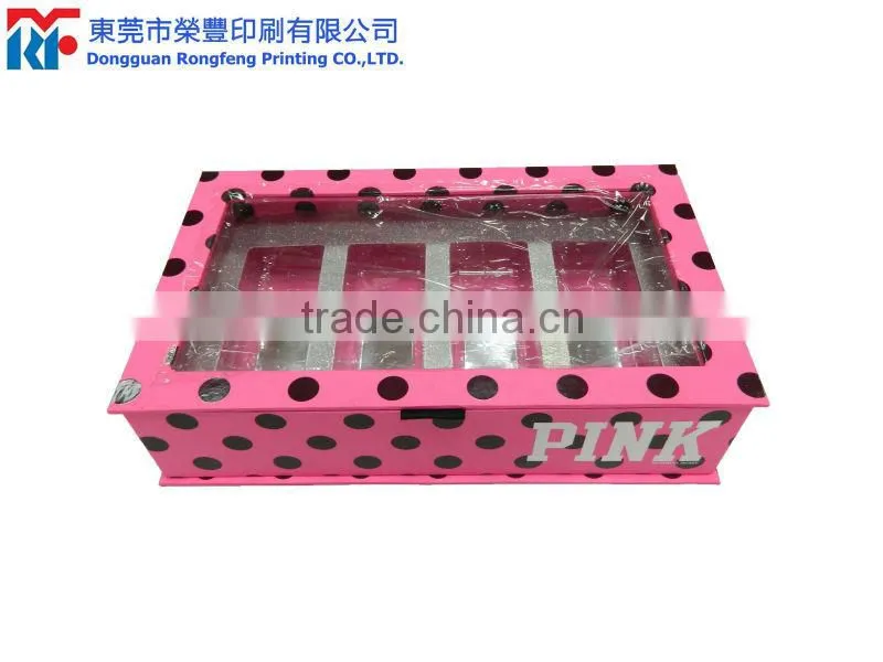 The pink color Polka Dot cosmetic box