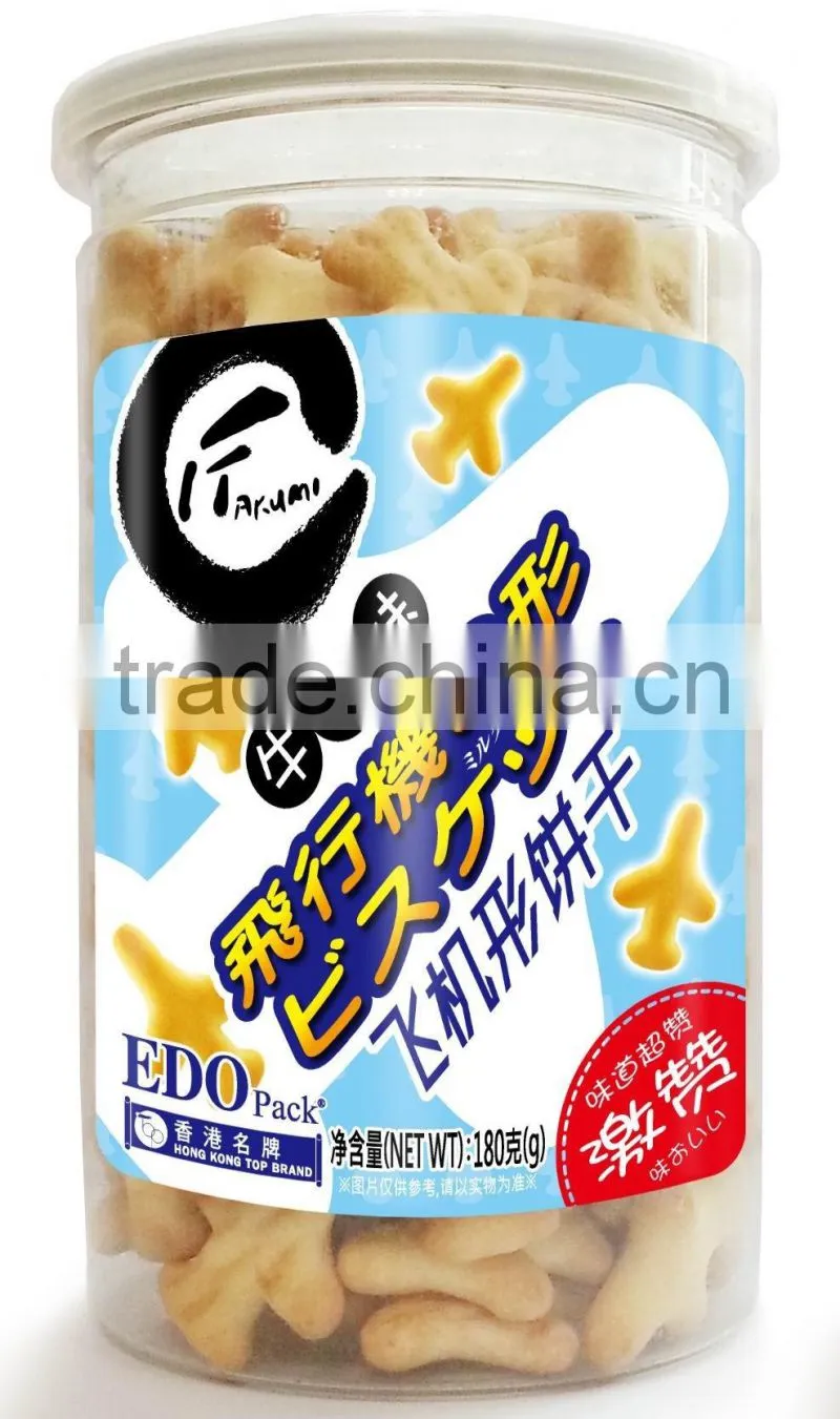 EDO Pack Milk Flavor Airplane Shape Biscuits