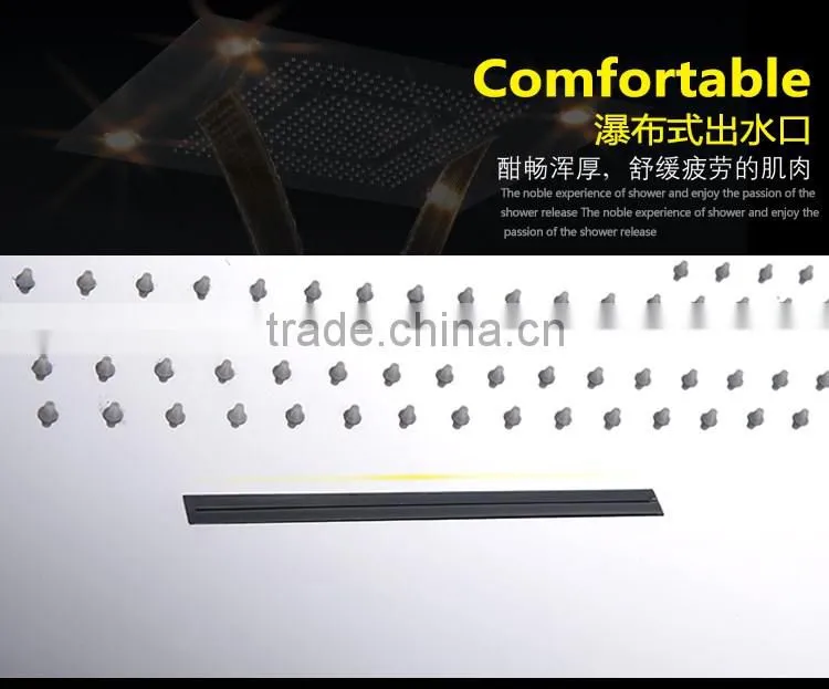 LABRAZE LE800600 shower panel with LED light and cold and hot water faucet