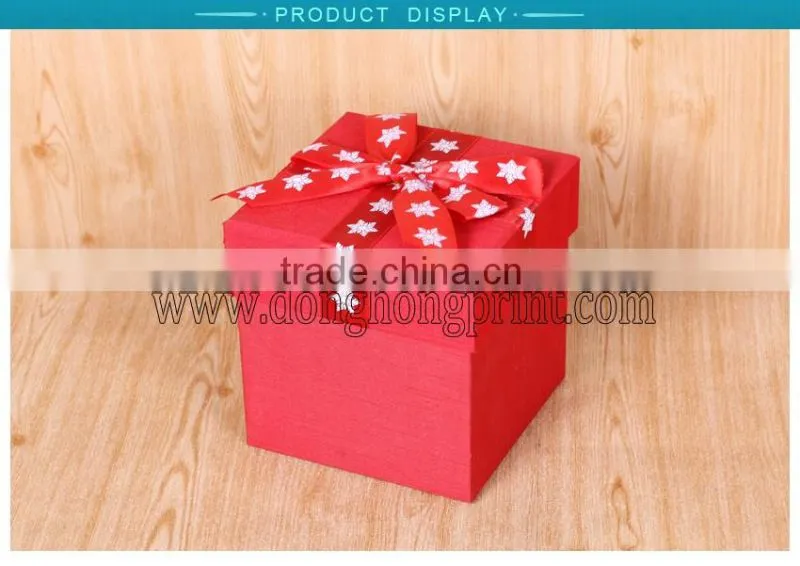 Different sizes of red nested luxury jewelry box