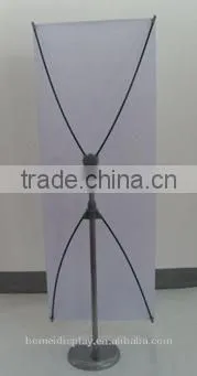 Silver aluminum economic x stand system with round base