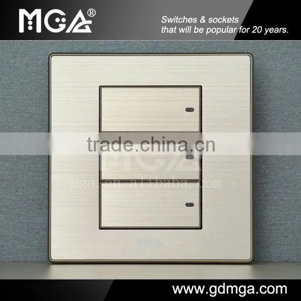 16A 3 gang 2 control household electric switch