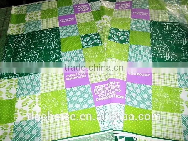 Eco friendly waterproof beautiful green table cover