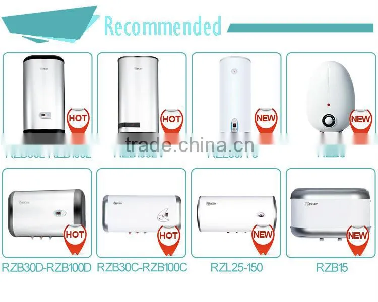 30-100Ltr 5-year 2mm thickness of the steel water heater boiler for shower