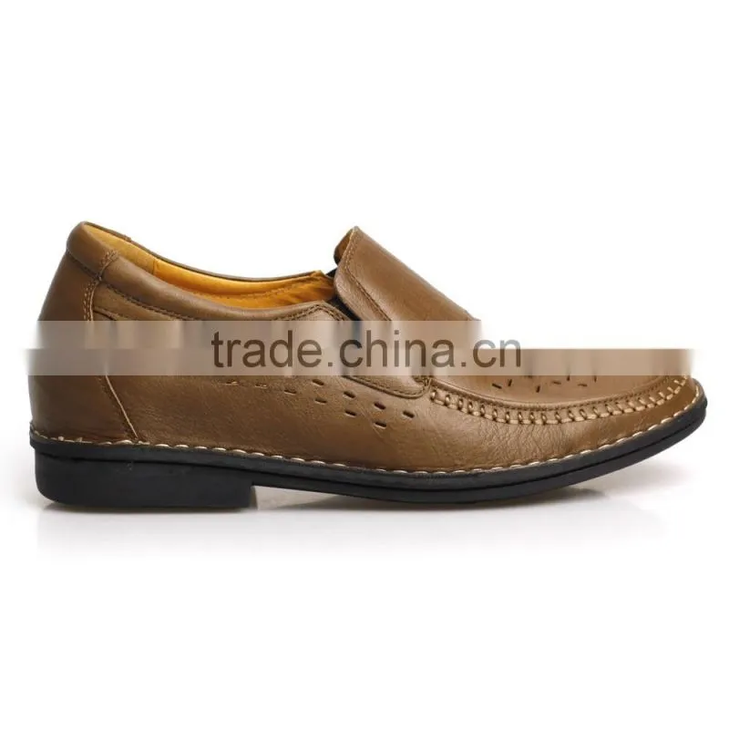 height increasing style genuine leather men shoes casual