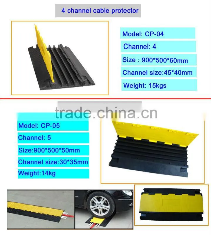 3 channel rubber pvc cable protector outdoor