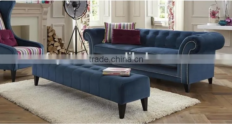 living room blue antique sofa