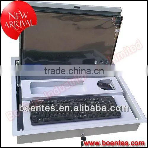 Manual Flip Up Monitor Lift with 120 degree rotatable Screen/ Screen Flip Up Computer Desk