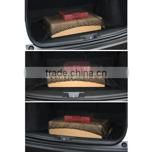 100 * 70cm Car Trunk Interior Mesh Net Storage Bag Luggage Holder with 4 Hooks