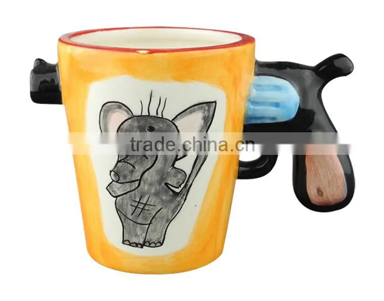 Wholesale creative porcelain embossed 3d mug