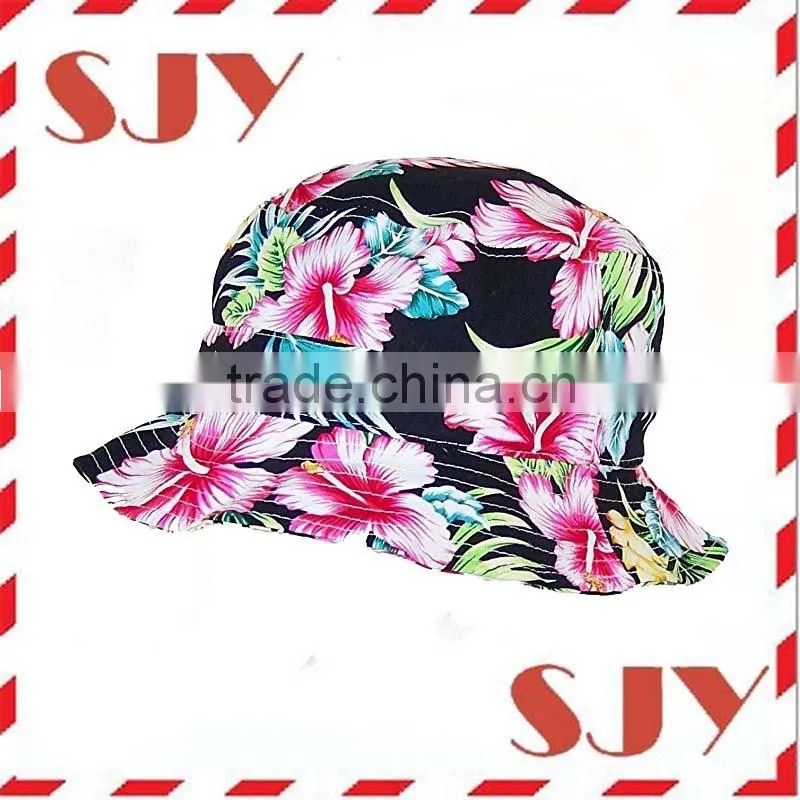 Custom printed floral bucket hat wholesale