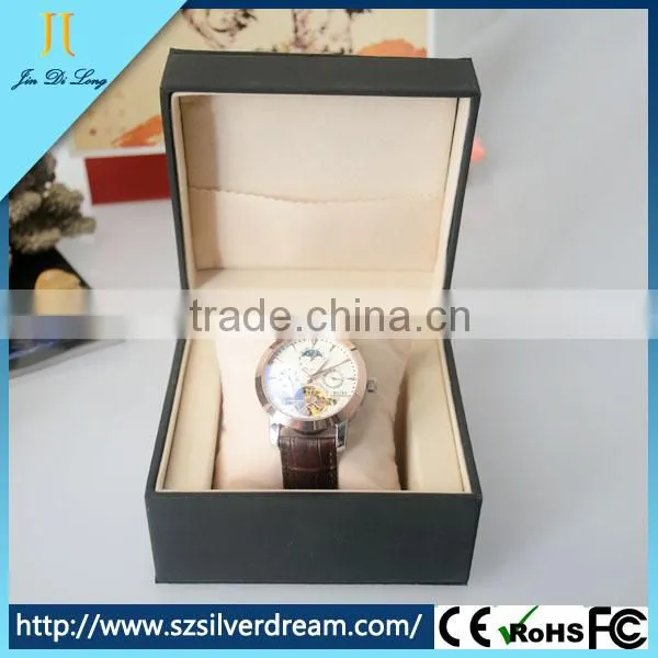Watch gift box hot sale square watch box with pillow box watch wooden watch box