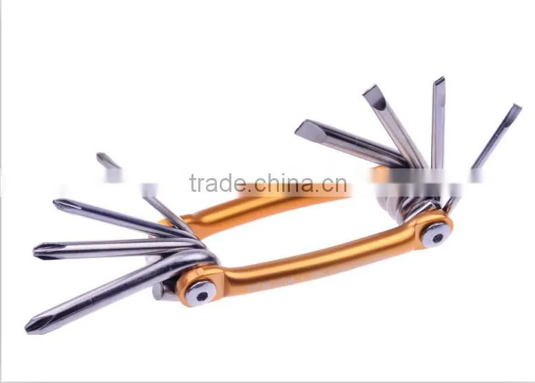 screw driver in combination tool bicycle socket wrench multi-function 8 1 repair kit