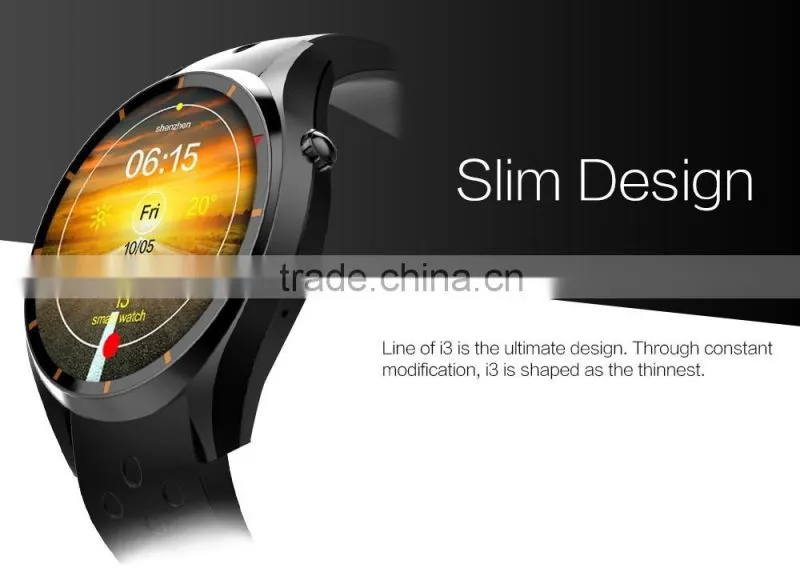 Smart Watch I3 Android 5.1 MTK6580 Google s Heamaprt rate monitor Pedometer G-sensor Wifi GPS for smart phones