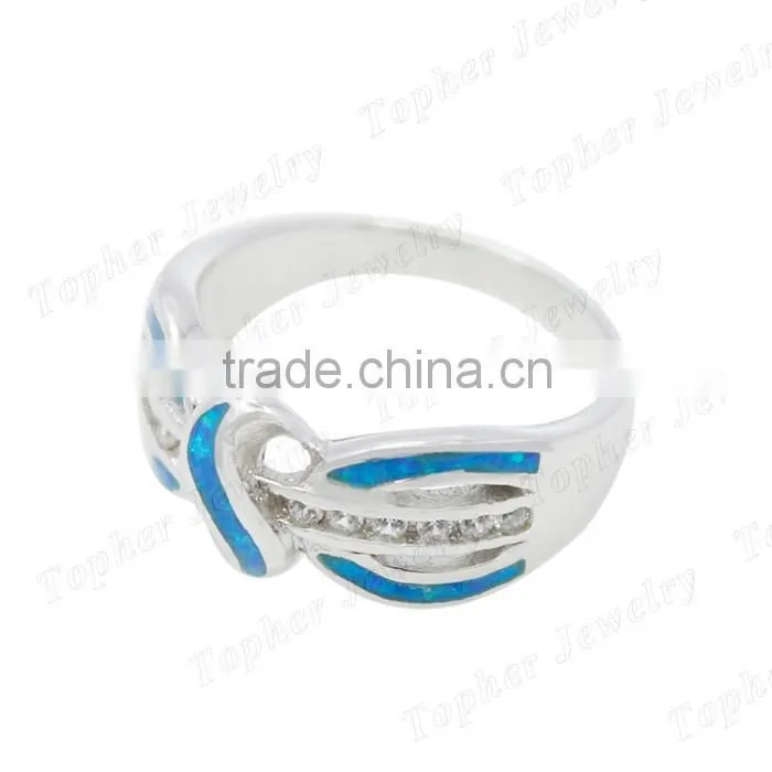 fashion girl`s ring silver opal ring