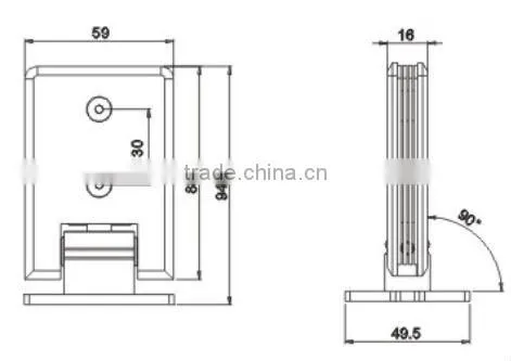Glass hinge