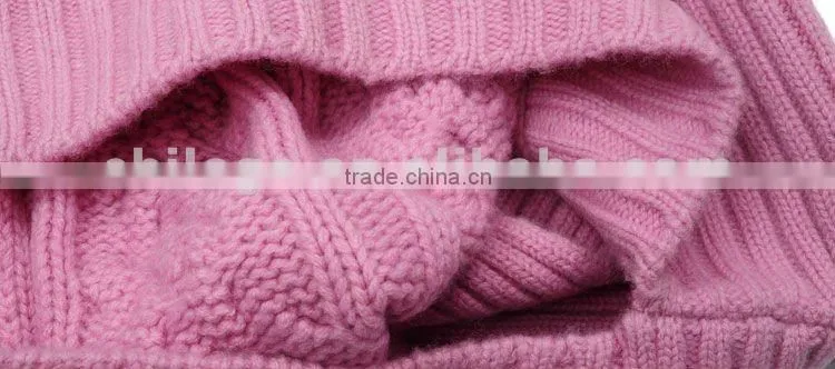 cashmere knitted head wear tubes,scarf, hat