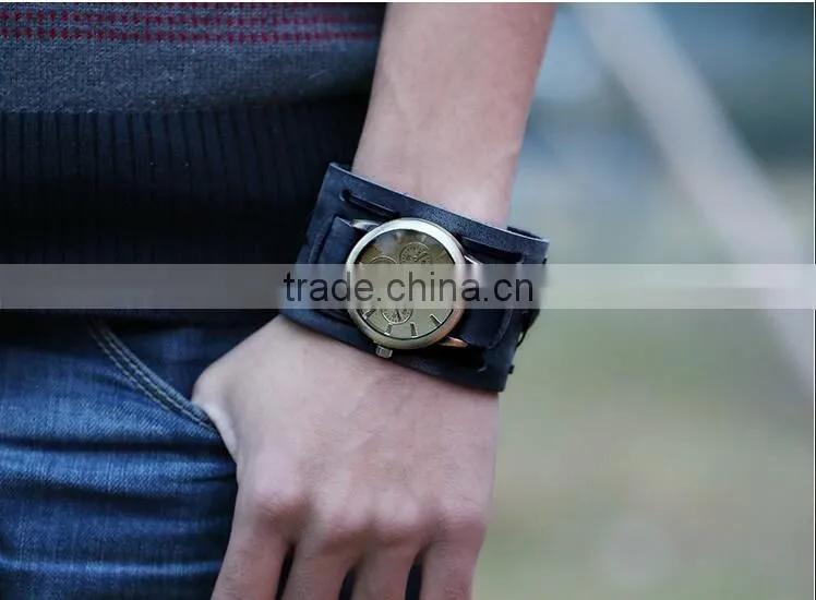 Fashion Handmade leather Women Watch Bracelet