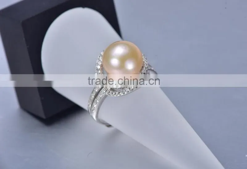 Eternity Ring ,Sterling Silver Ring Settings For Pearl ,Adjustable Silver Ring