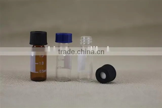 1ml 1.5ml 2ml sampel size pharmacy glass vial with screw cap