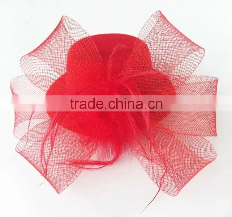 MYLOVE 2 colors feather hat in stock bridal hair accessory for women MLXM021
