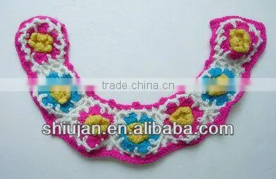 crochet flower collar--neck design for baby garment