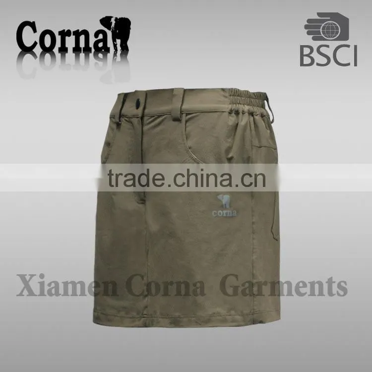 latest design ladies polyester skirt/shorts 2016