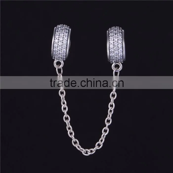 Cheap Safety Chain 925 Silver Round clasp Pave stones New Jewelry for Woman Bracelet s925 Logo gemstone silver jewelry A008