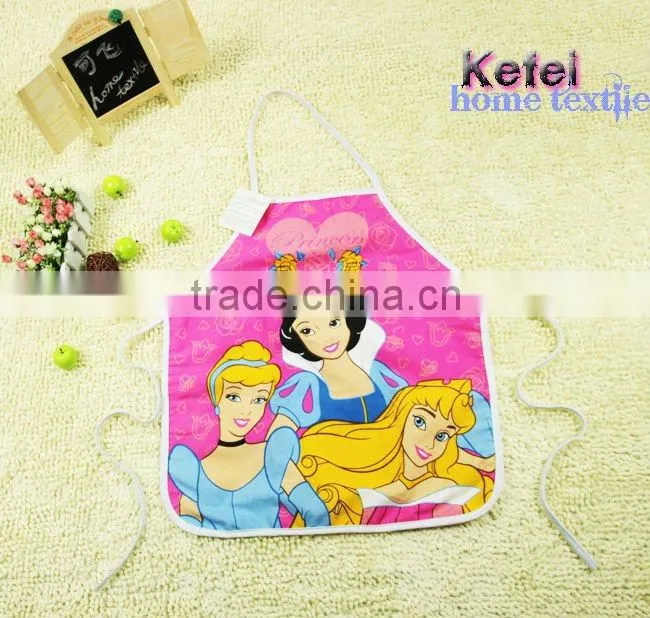 printed cotton cartoon kid's bib art cooking apron