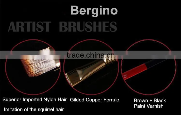 BGN-712 Bergino High Quality Watercolor Painting Brush Wholesale Flat shape