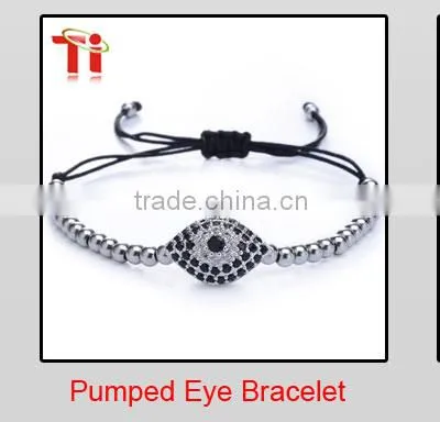 Men black braided leather bracelet cool bracelet for boys New