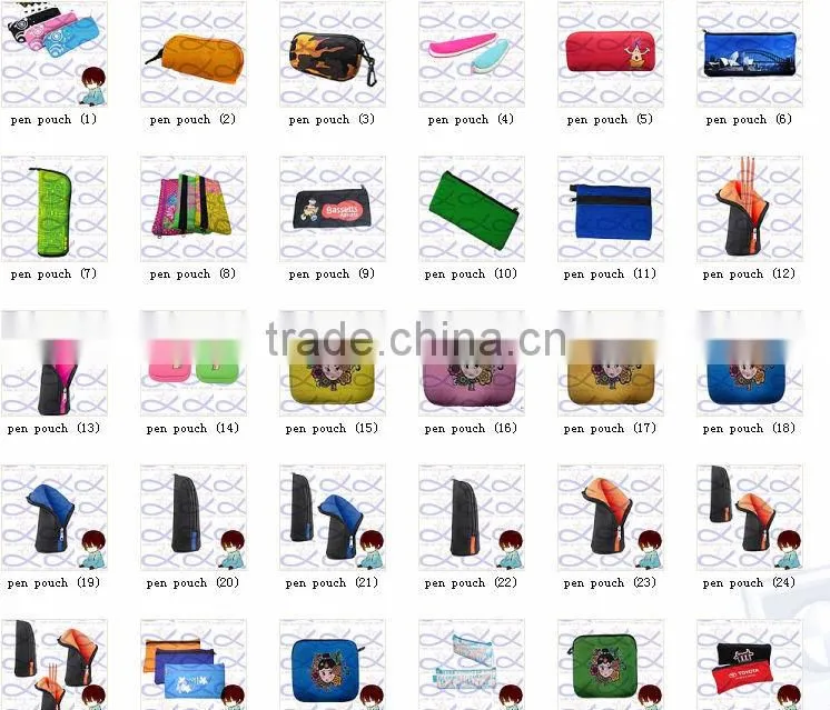 Promotional sublimation print pencil case bag pencil pouch