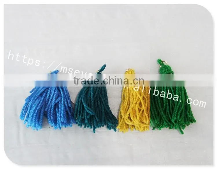 Good price customized size colors cotton fringe curtain wholesale