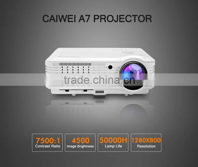 LED LCD Projector Full HD Support 1080P 4500 Lumens 1280x800 Native with Speakers
