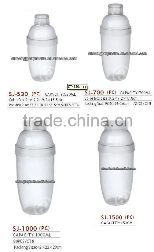 Plastic shaker bottle