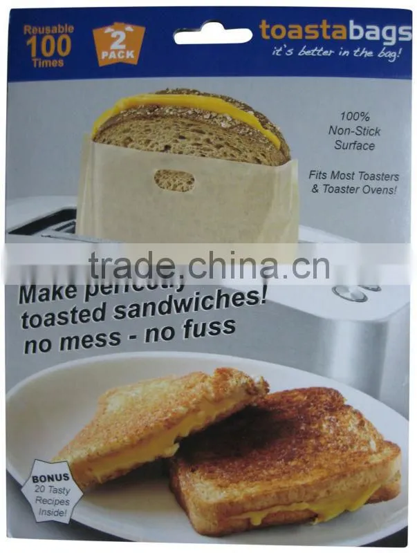 Toastabags Twin Pack - Grilled Cheese in Your Toaster No Fuss No Mess - Reusable 50 Times
