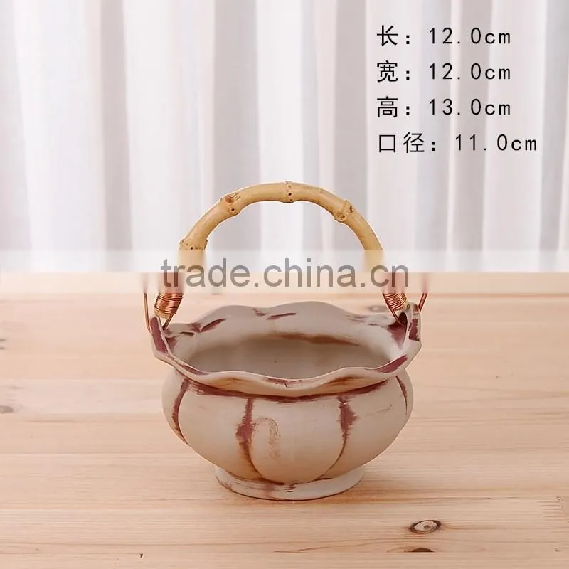 Ceramics Flower Pot for Home Office Desk Garden Decoration