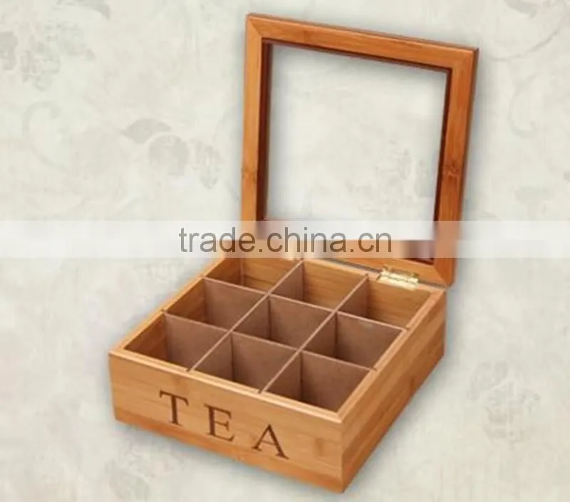China factory custom storage bamboo wooden tea box