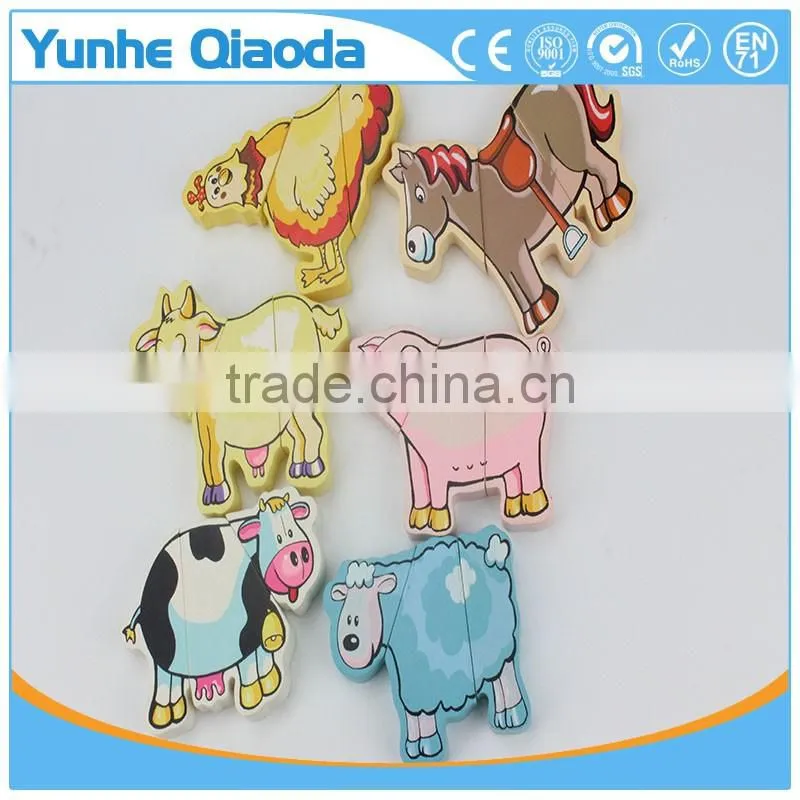 Early Learning wooden magnetic wooden animal puzzle