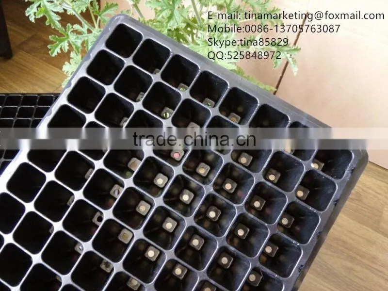 Available from 8 cell to 512 cell Black PS Material Reusable Plastic Plant Nursery Seed Sprouting Tray for Propagator