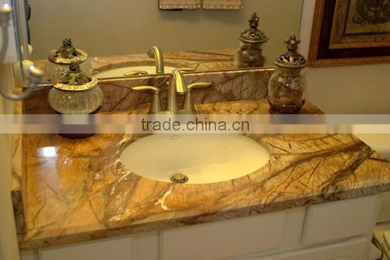 rainforest brown marble installation of the marble kitchen countertop