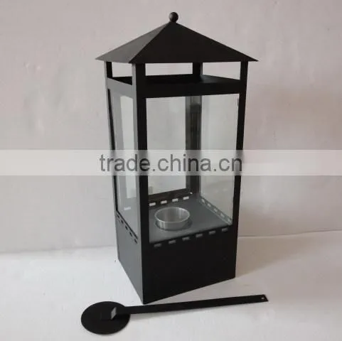 church shape outdoor bio ethanol fuel fireplace with 3mm strong glass