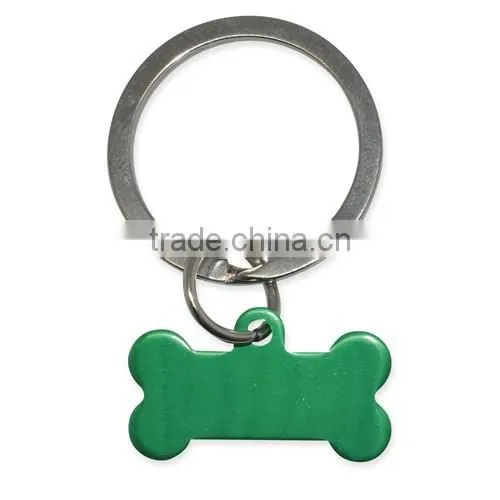 Hot selling cheap bone shaped keychain aluminum keychain