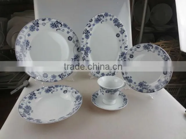 Cheap price 32 pcs fine porcelain dinner set with decal