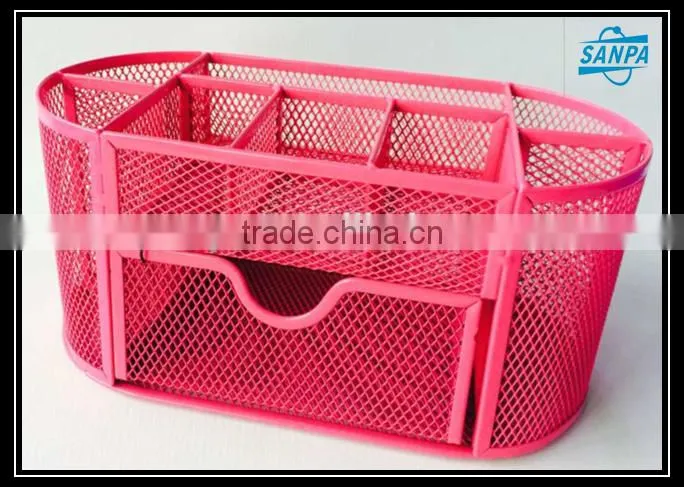 2016 Colorful Wire Mesh Desk Organizer