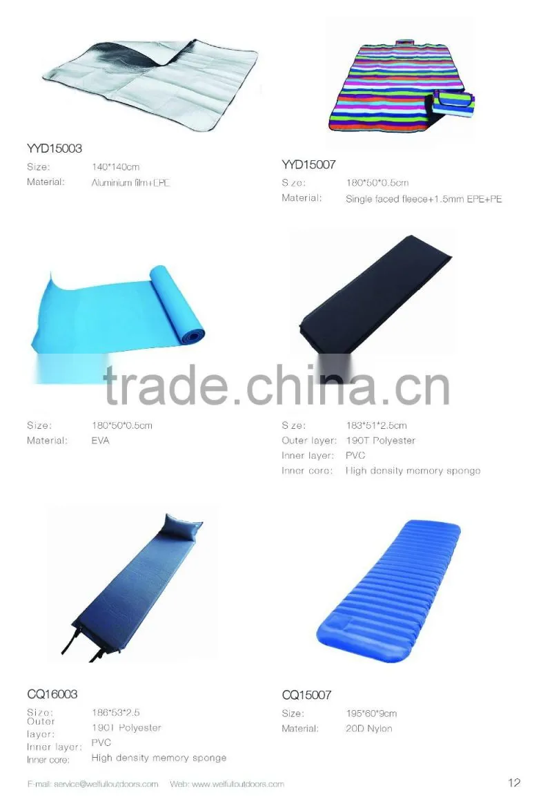 Good self inflatable sleeping pad cushion