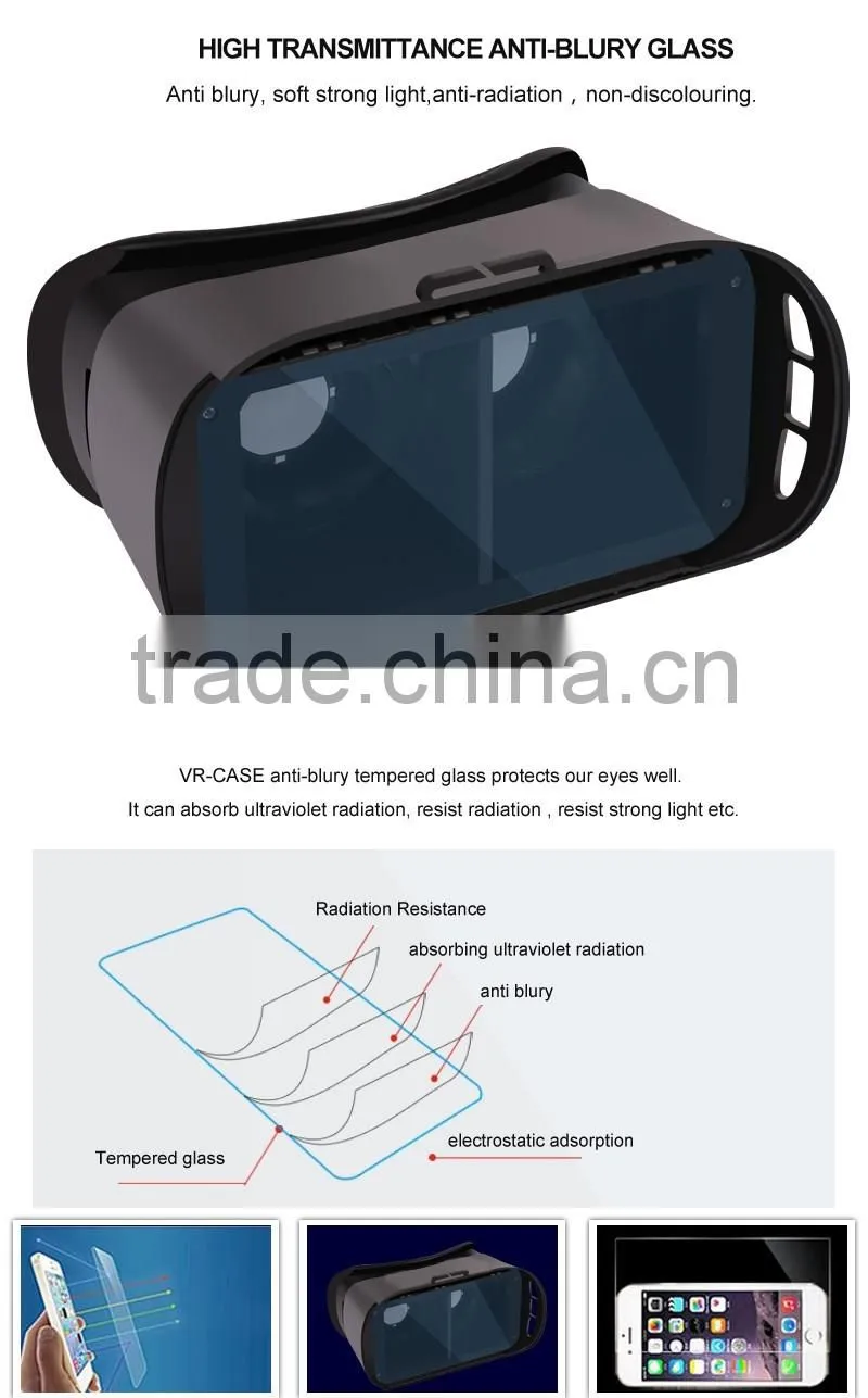 Wholesale alibaba VR BOX virtual reality 3D glasses VR headset glassess